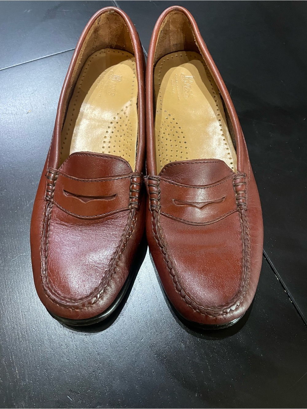Women's Ziggy Bass Weejuns brown classic Penny Loafer shoes slipons sz 8.5